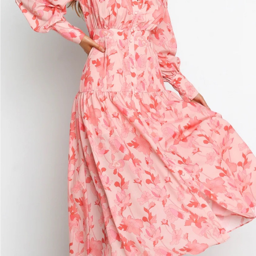 Petal & Pup Pink Floral Long Sleeve Dress